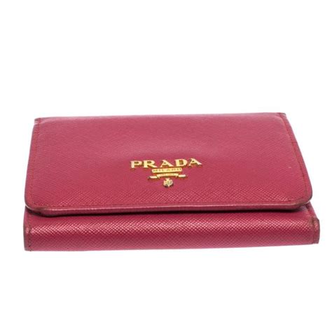 black prada wallet with pink inside|prada billfold wallet.